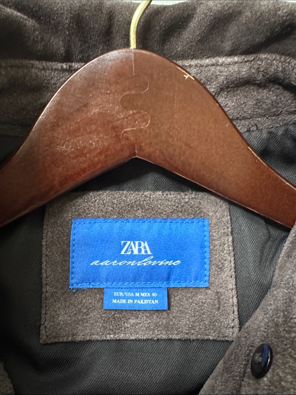 Zara x Aaron Levine Suede Leather zip -Front Jacket-size M (BNWT) - Picture 12 of 12